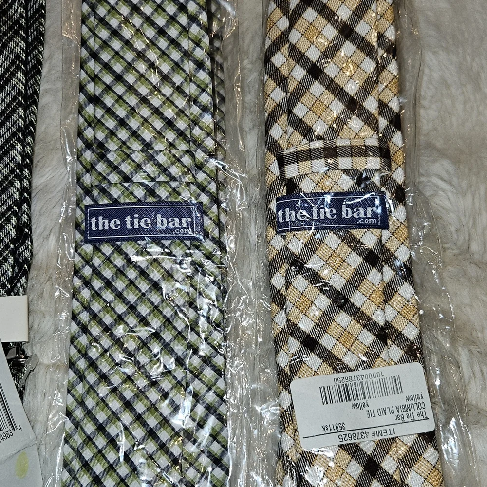Lot Of 6 Men Slim/Skinny/Slim Ties - Brands: Calvin Klein Peguin The Tie Bar
